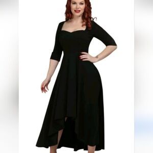 Modcloth Collectif brand new size small pinup vintage Black High Low Dress